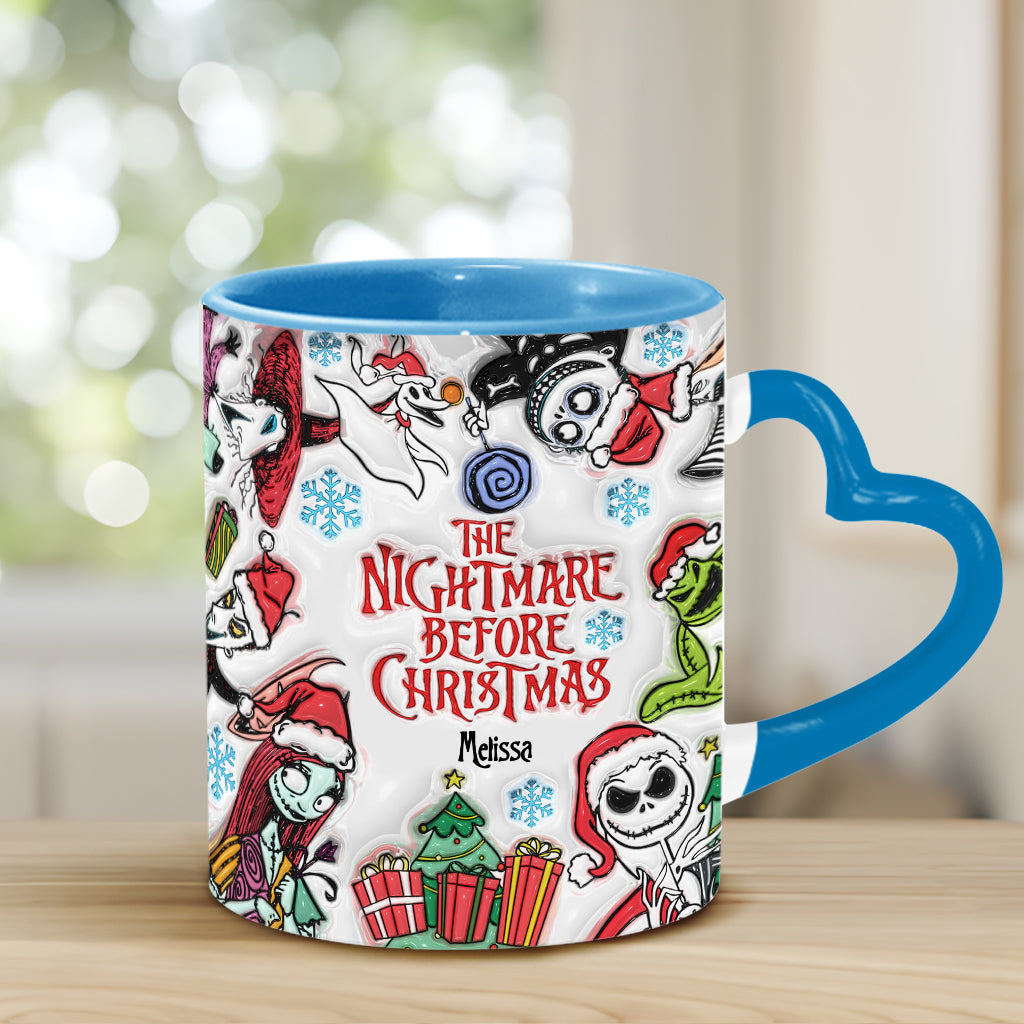 The Nightmare Before Christmas - Personalized Nightmare Heart Handle Mug