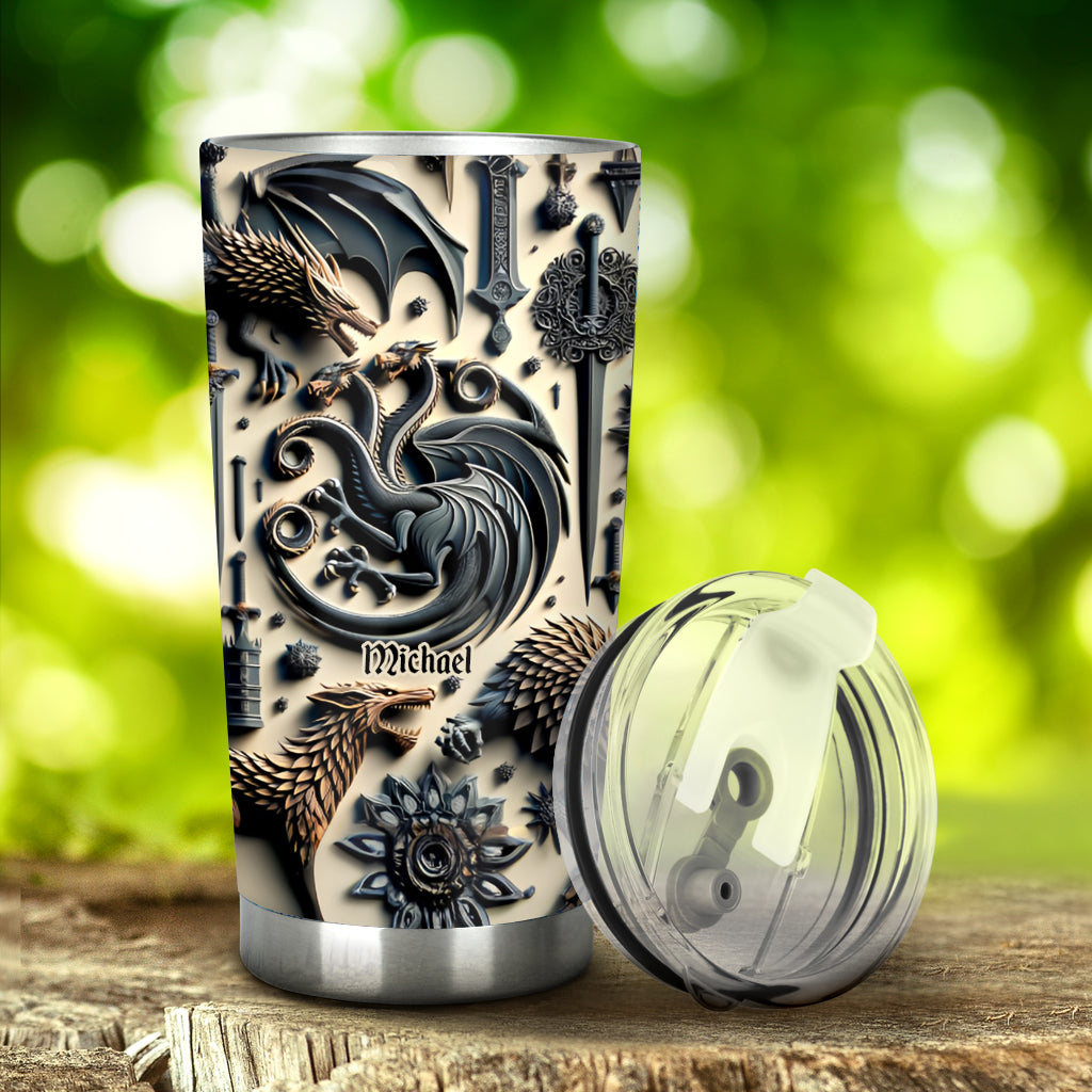 Iron House Crest - Personalized Thrones Game Tumbler