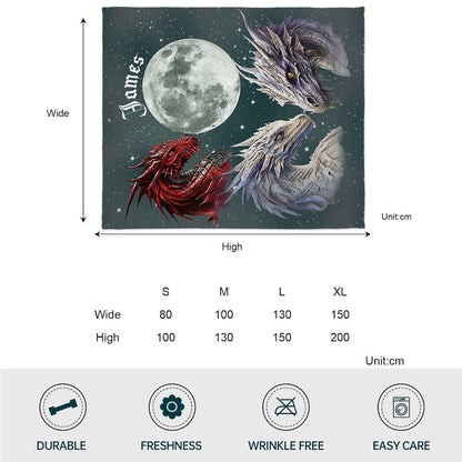 The Dragons - Personalized Thrones Game Blanket