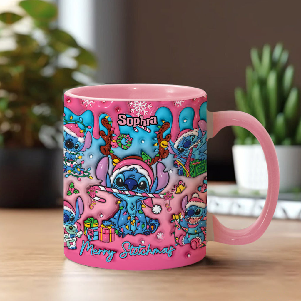 Merry Stitchmas - Personalized Ohana Accent Mug