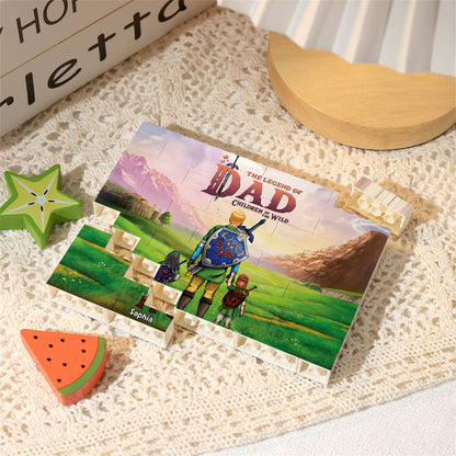 Best Dad Ever - Personalized The Hero's Legend One-sided Horizontal Rectangle Building Brick Blocks