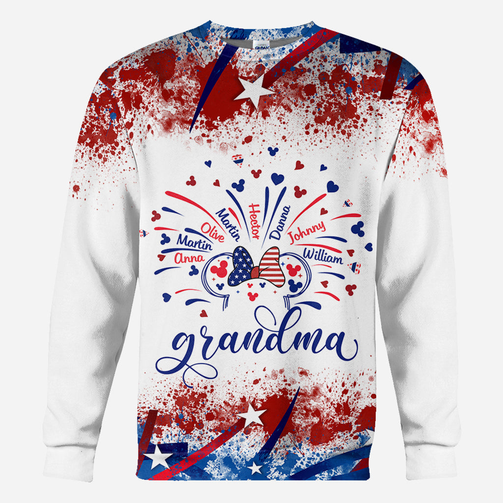 Firework Grandma - Personalized Mouse All Over Shirt