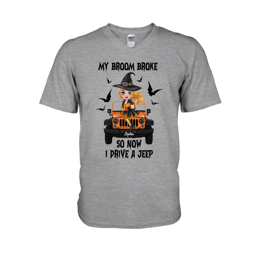 My Broom Broke So Now I Drive A Car - Personalized Witch T-shirt And Hoodie