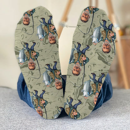 Funny Caricature Face - Personalized Fishing Socks