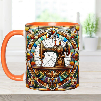 Colorful Sewing Machine - Personalized Sewing Accent Mug