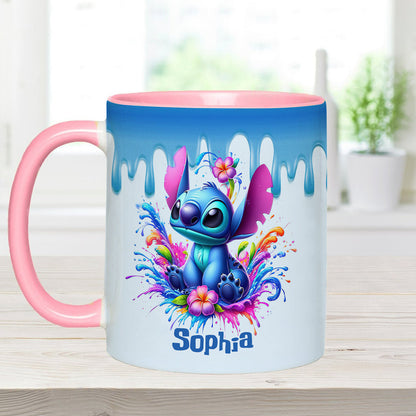 Blue Ohana - Personalized Ohana Accent Mug