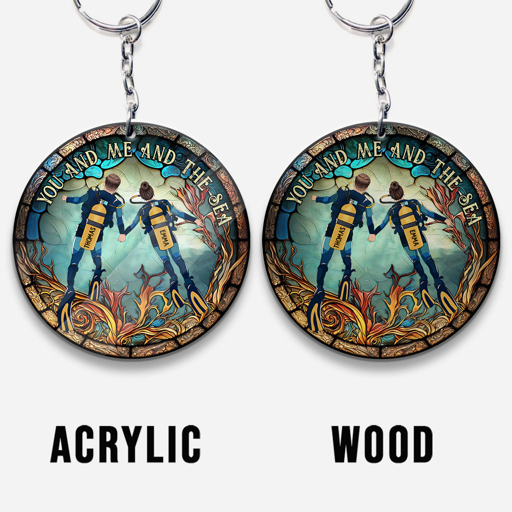 You & Me And The Sea - Personalized Scuba Diving Keychain