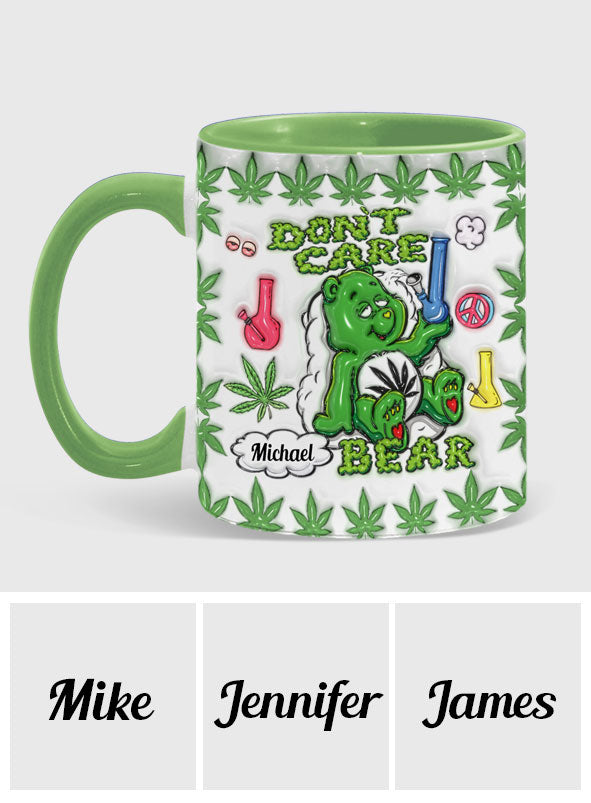 Don't Care Bear - Personalized Weed Accent Mug