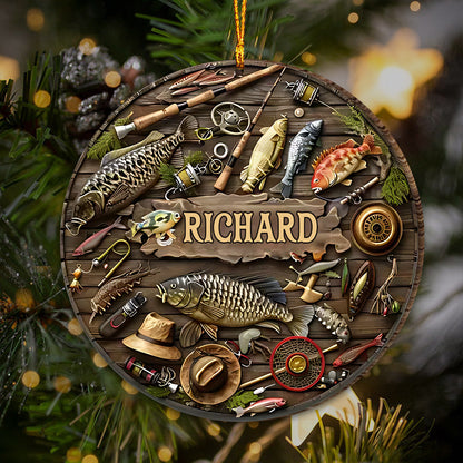 Love Fishing - Personalized Fishing Ornament