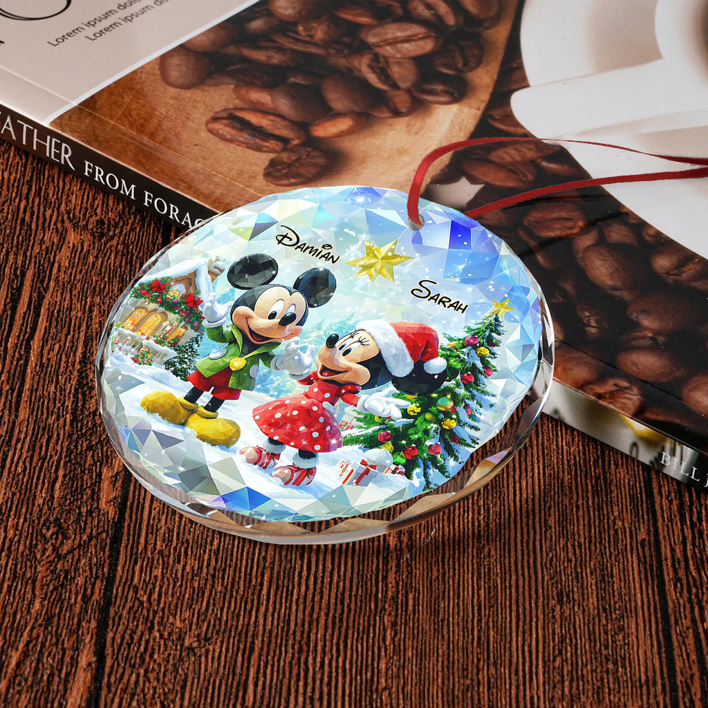 You & Me We Got This - Personalized Couple Round Shaped Glass Ornament