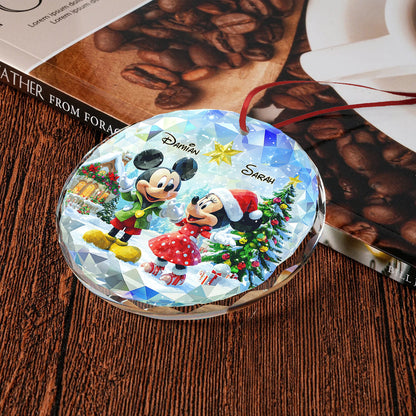 You & Me We Got This - Personalized Couple Round Shaped Glass Ornament