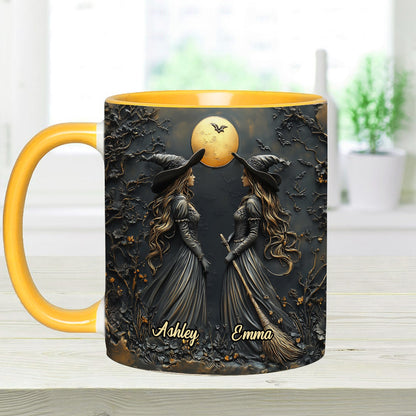 Witches By Nature Bitches By Choice - Personalized Bestie Accent Mug