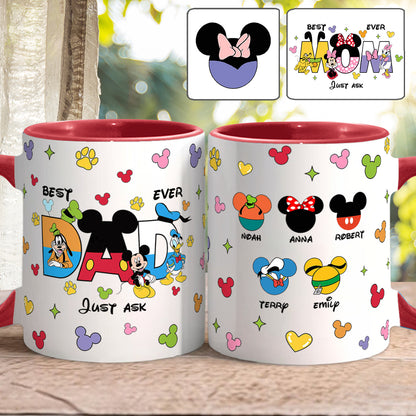 Best Dad Ever - Personalized Father Accent Mug