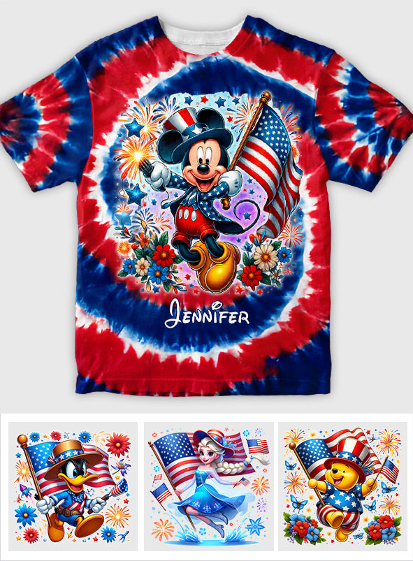 Cute Mouse 4th Of July - Personalized Mouse All Over Shirt
