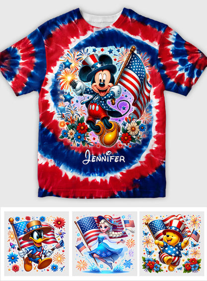 Cute Mouse 4th Of July - Personalized Mouse All Over Shirt