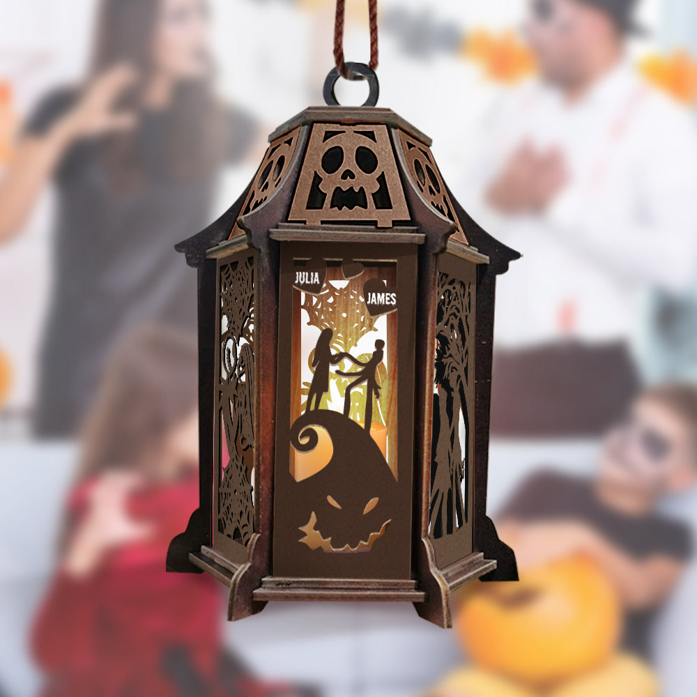 We're Simply Meant To Be - Personalized Couple Laser Cut Lantern