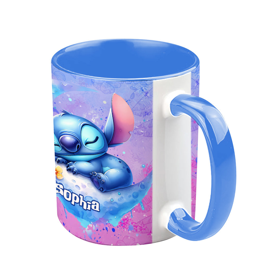 Sleepy Moon - Personalized Ohana Accent Mug