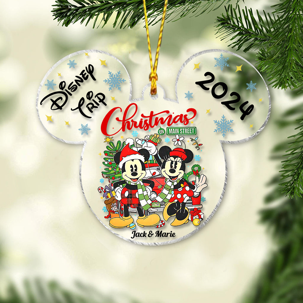 Disney Trip - Personalized Mouse Transparent Ornament