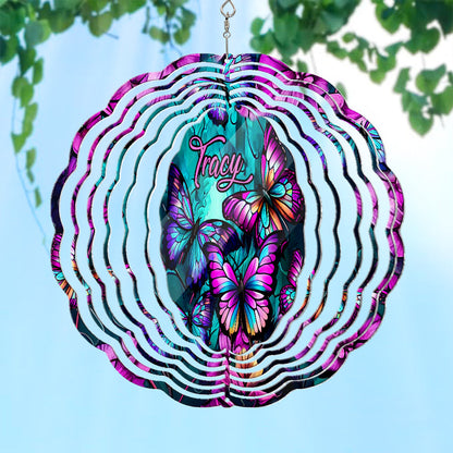 Butterfly In The Wind - Personalized Butterfly Wind Spinner