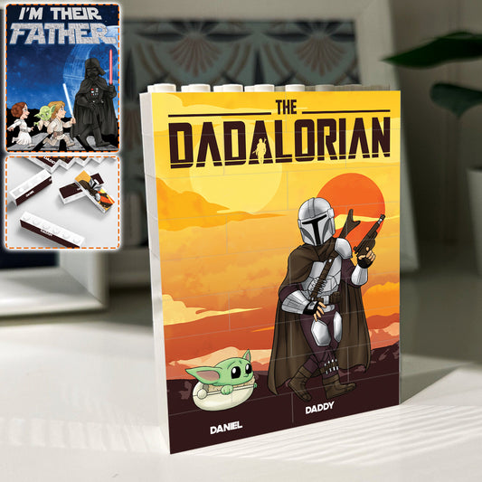 The Dadalorian - Personalized The Force One-sided Vertical Rectangle Building Brick Blocks