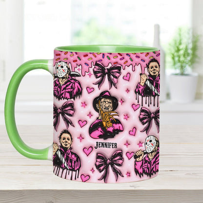 Pink Halloween Fan - Personalized Accent Mug