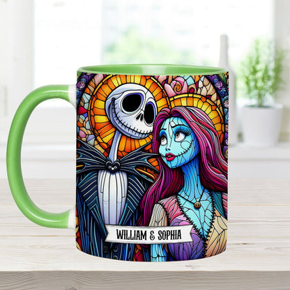 Jack And Sally - Personalized Nightmare Accent Mug