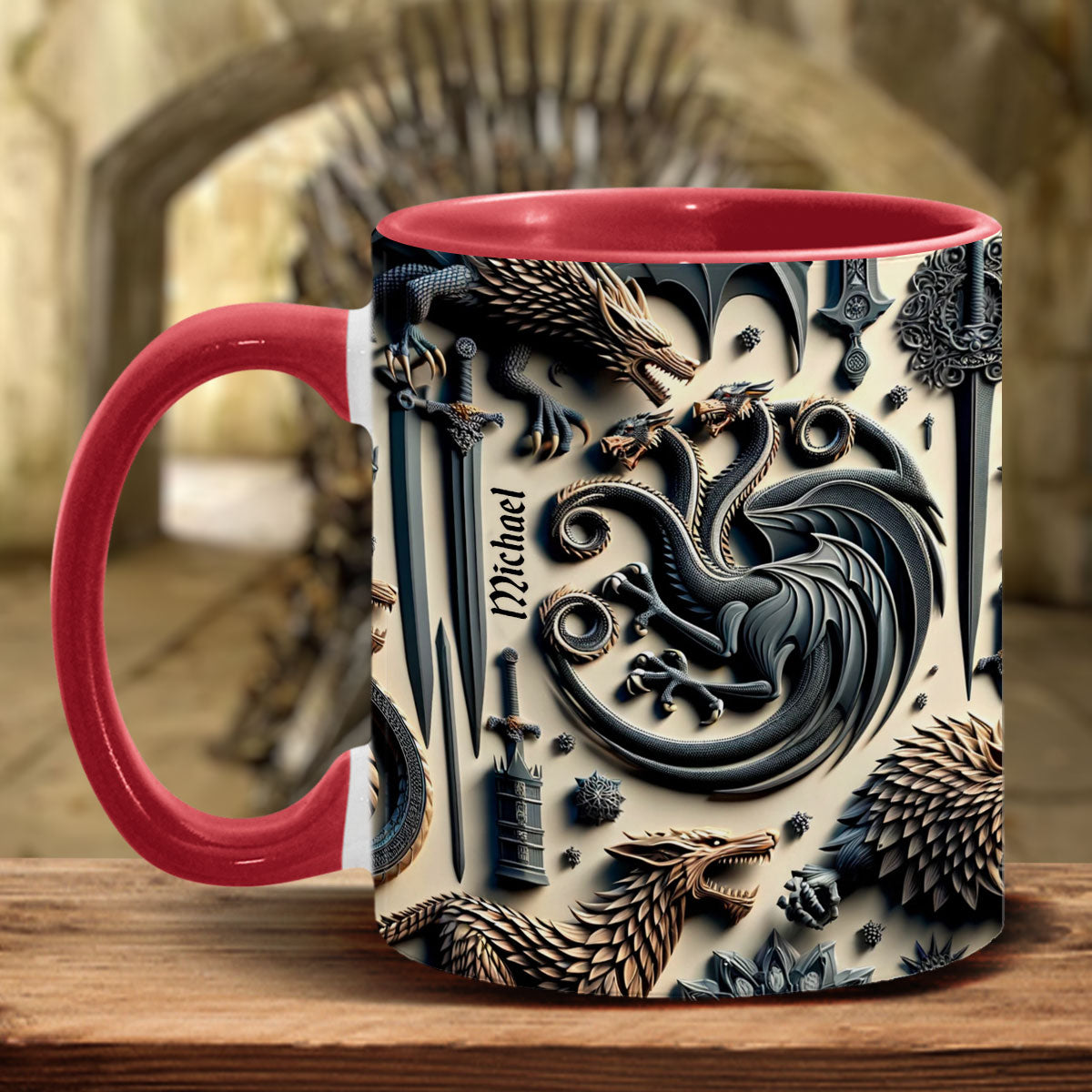 Iron House Crest - Personalized Thrones Game Accent Mug