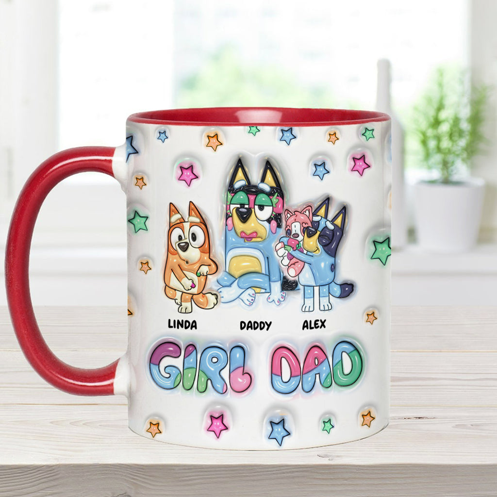 Girl Dad - Personalized Father Accent Mug