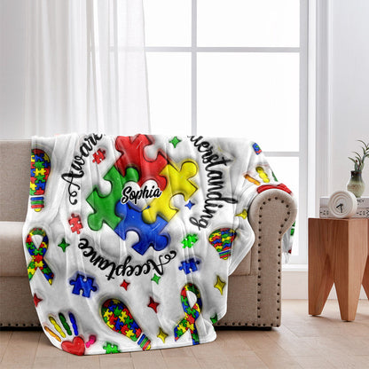 Autism Awareness - Personalized Autism Awareness Blanket