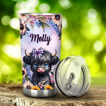 Cute Little Highland Cow - Personalized Tumbler