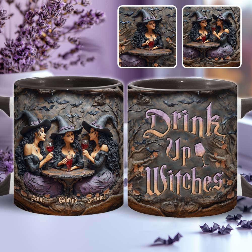 Drink Up Witches - Personalized Bestie Accent Mug