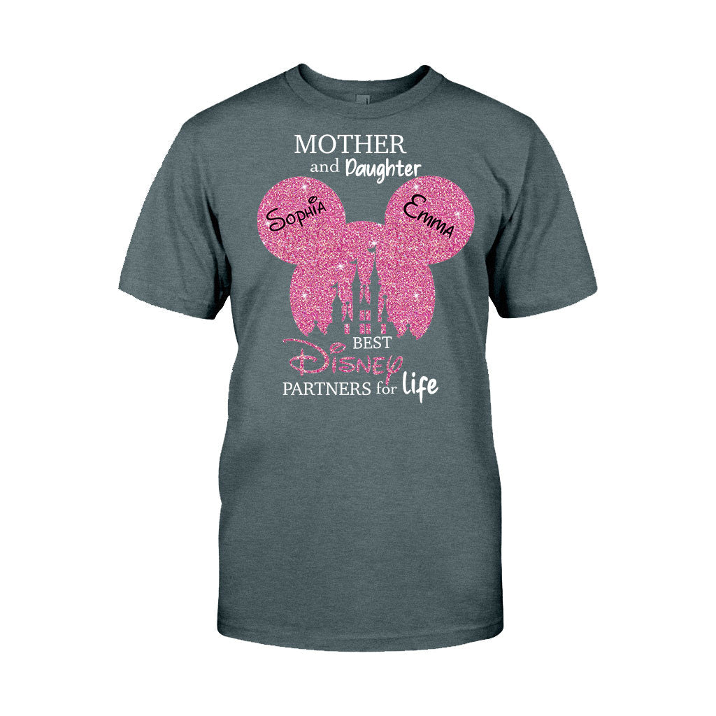 Mother And Daughter Best Partners For Life - Personalized Mouse T-shirt And Hoodie
