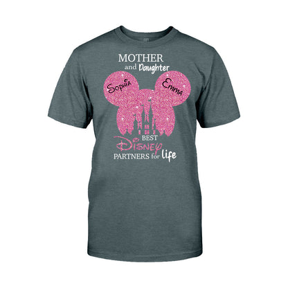 Mother And Daughter Best Partners For Life - Personalized Mouse T-shirt And Hoodie