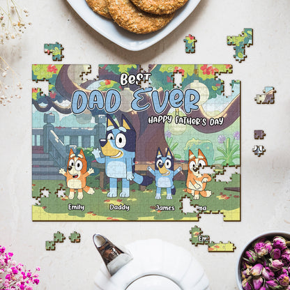 Best Dad Ever - Personalized Father Jigsaw Puzzle