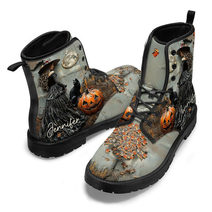 Beautiful Witch - Personalized Witch Leather Boots