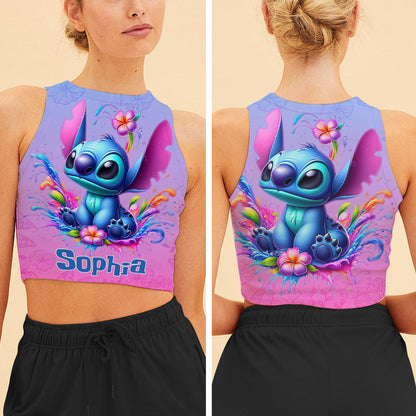 Ohana Means Family - Personalized Ohana Crop Tank Top