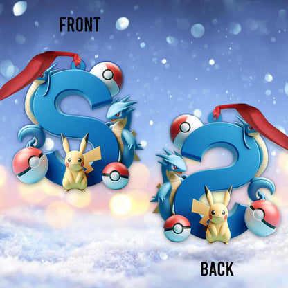 Cute Monster Letter - Personalized Monster Trainer Ornament