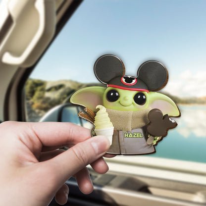Baby Master Super Cute - Personalized The Force Shaped Car Visor Clip