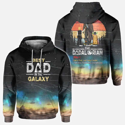 Best Dad In The Galaxy - Personalized The Force All Over Shirt