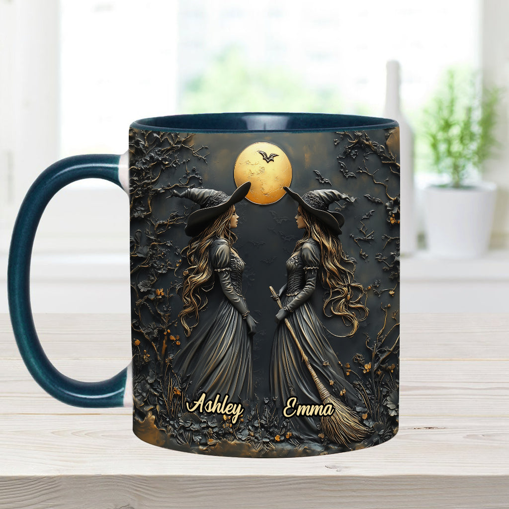 Witches By Nature Bitches By Choice - Personalized Bestie Accent Mug