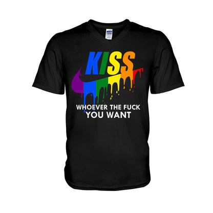 Kiss Whoever You Want - LGBT Support T-shirt And Hoodie