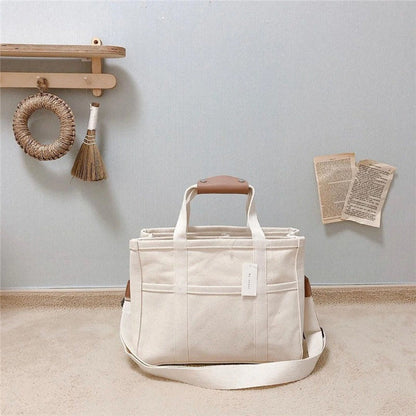 Canvas Tote Bag with Pockets - Canvas Tote Bag with Pockets
