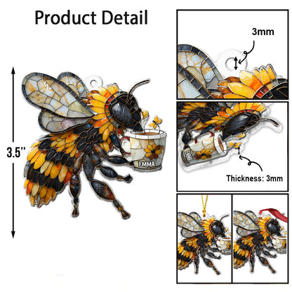 Love Bees - Personalized Bee Custom Shaped Ornament