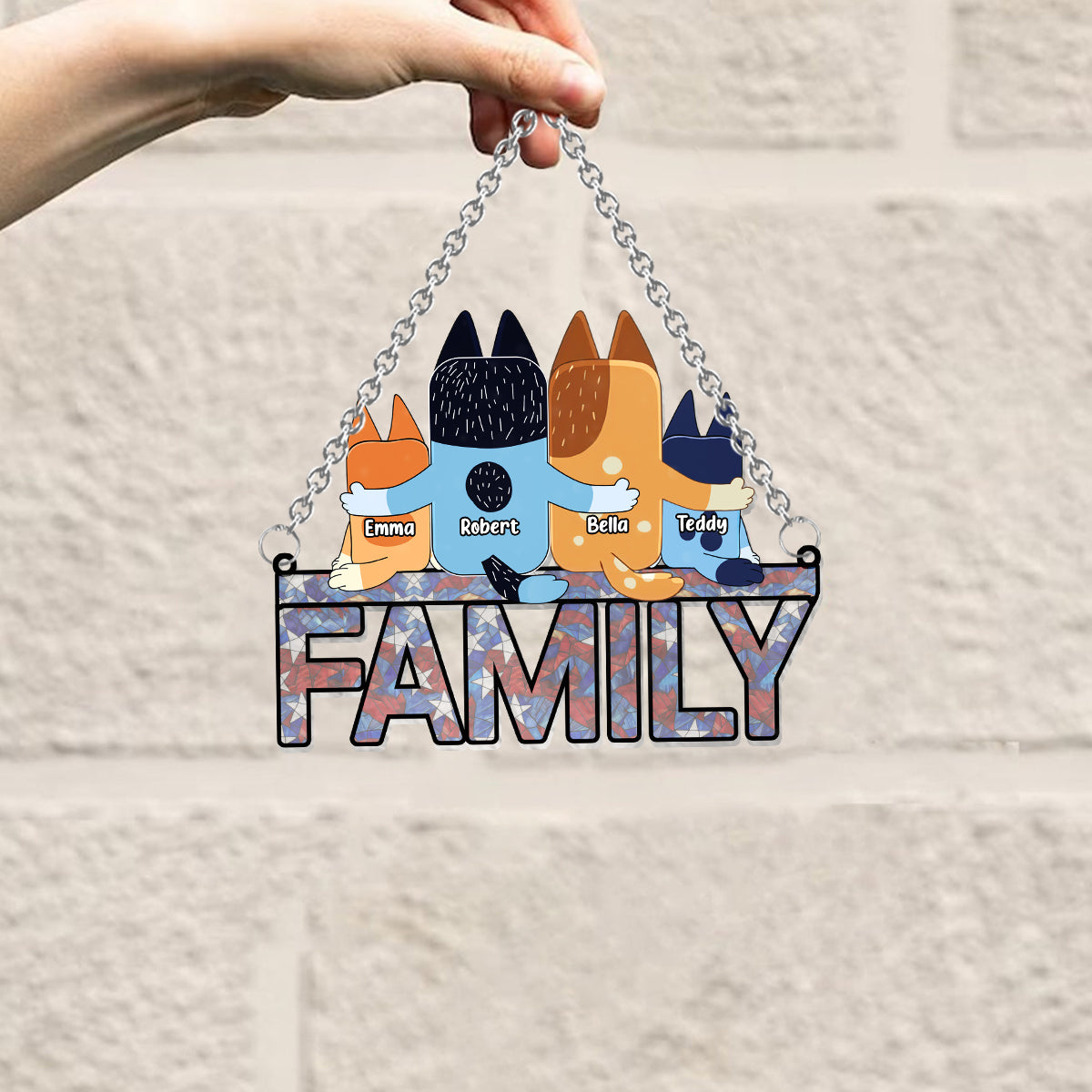 Our Family - Personalized Window Hanging Suncatcher Ornament