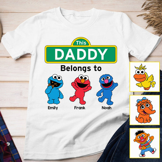This Daddy/ Dad/ Grandpa... Belongs To - Personalized Father T-shirt And Hoodie