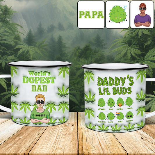 Dopest Dad Ever - Personalized Father Enamel Mug