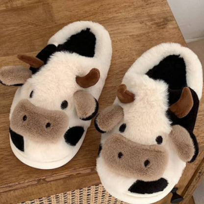 Cute Cow - Personalized Cow Plush Slipper