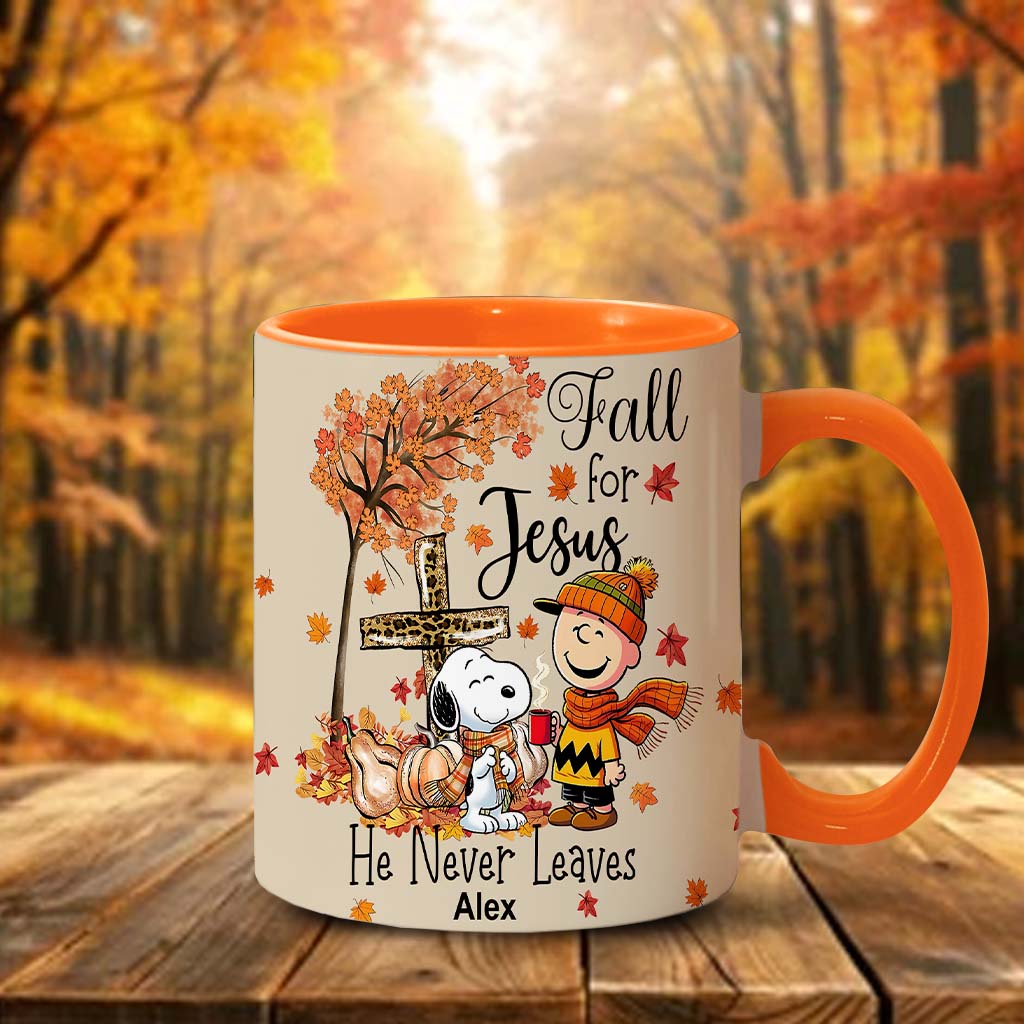 Fall For Jesus - Personalized Accent Mug