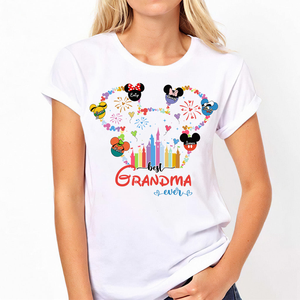 Best Grandma Mom Ever - Personalized Mouse T-shirt And Hoodie