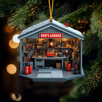 Dad's Garage - Personalized Father Ornament